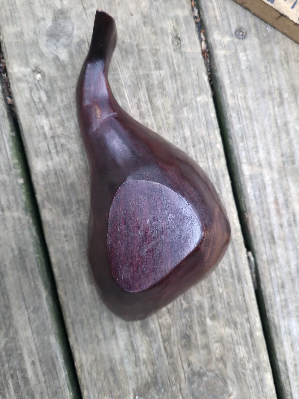 Source Unknown Two-Tone Wooden Serving Spoon in Rich Brown and Amber